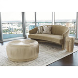 Global Views Femme Travertine Stool 