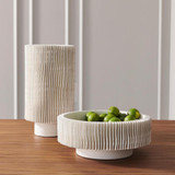 Global Views Radiator Tall Matte White Vase 