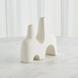 Global Views Cassel Medium Matte White Vase 