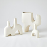 Global Views Cassel Medium Matte White Vase 
