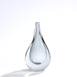 Global Views Stretched Neck Small Gray Vase 
