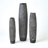 Global Views Horsetail Small Gray Vase 