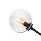 Alora Lighting Cassia 48-in Matte Black/Clear Glass 4 Lights Linear Pendant 