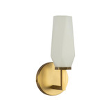 Alora Lighting Krysta 10-in Brushed Gold/Opal Glass 1 Light Wall Vanity 