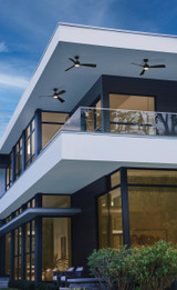 Hinkley Iver 56" LED Dual Mount Smart Fan Matte Black 