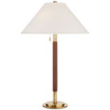 Ralph Lauren Garner Natural Brass and Saddle Leather Table Lamp 