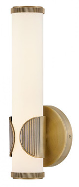 Hinkley Femi Medium LED Bath Wall Sconce Lacquered Brass 4.75"W x 13.0"H x 3.75"L 