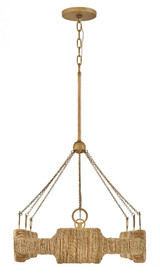 Hinkley Raffi Large LED Linear Chandelier Burnished Gold 