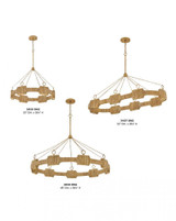 Hinkley Raffi Large LED Linear Chandelier Burnished Gold 