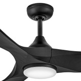 Hinkley Swell Illuminated 56" LED Smart Fan Matte Black 56"W x 15"H Black Blade 
