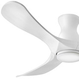 Hinkley Swell Flush Illuminated 56" LED Smart Fan Weathered Wood 