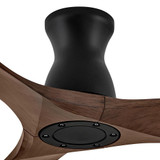 Hinkley Swell Flush Illuminated 56" LED Smart Fan Matte Black 56"W x 12.75"H Walnut Blade 