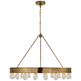Ralph Lauren Roark 40" Modular Ring Chandelier - Natural Brass 
