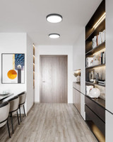 Alora Lighting Adelaide 15-in Matte Black LED Flush Mount 