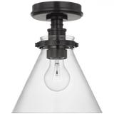 Visual Comfort & Co. Signature Collection Parkington 9" Conical Flush Mount, Visual Comfort & Co. Signature Collection CHC 4525BZ-CG D9DLC 