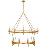 Visual Comfort & Co. Signature Collection Classic 54" Two-Tier Ring Chandelier, Visual Comfort & Co. Signature Collection CHC 5825AB D9DM2 