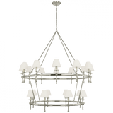 Visual Comfort & Co. Signature Collection Classic 54" Two-Tier Ring Chandelier, Visual Comfort & Co. Signature Collection CHC 5825PN-L DD5HX 