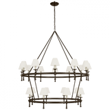 Visual Comfort & Co. Signature Collection Classic 54" Two-Tier Ring Chandelier, Visual Comfort & Co. Signature Collection CHC 5825BZ-L DD6H1 