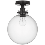 Visual Comfort & Co. Signature Collection Parkington 10" Globe Flush Mount, Visual Comfort & Co. Signature Collection CHC 4526BZ-CG D9CLV 