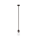 Menlo Park Pendant, 1-Light, Oil-Rubbed Bronze, Clear Glass Shade, 3.5"W (AC10001 3403ZX08)