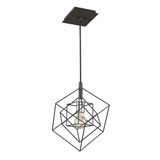 Artistry Pendant, 1-Light, Matte Black, Polished Nickel, 9.75"W (AC11117PN 3403ZZZC)