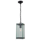 Bradgate Outdoor Pendant, 1-Light, Matte Black, Harvest Brass, 7.75"W (AC8145BK 340405TX)
