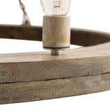 Geoffrey Chandelier, 12-Light, Gray Wood, Rusted Iron, 48"W (84174 3CGND)