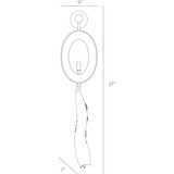 Aramis Wall Sconce, 1-Light, Antique Brass, Clear Glass, 37"H (DD42614 3CHMH)