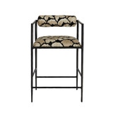 Barbana Counter Stool, Ocelot Embroidery, Iron, Square, 33"H (4706 3FP9C)