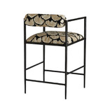 Barbana Counter Stool, Ocelot Embroidery, Iron, Square, 33"H (4706 3FP9C)