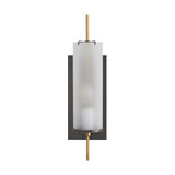 Stefan Wall Sconce, 1-Light, Frosted Glass, Bronze, Antique Brass, 20"H (49355 3JN0M)