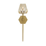 Gemma Wall Sconce, 1-Light, Champagne Crystal, Antique Brass, 22"H (49370 3JNYN)