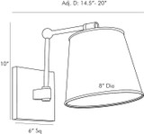 Watson Wall Sconce, 1-Light, Bronze, Antique Brass, 10"H (49404 3JTWP)