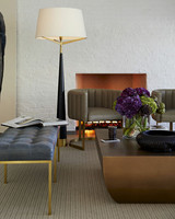 Elden Floor Lamp, 1-Light, Black Resin, Antique Brass, White Linen Shade, 68.5"H (79172-331 3JUVQ)