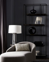 Turner Chaise, Sharkskin Velvet, 71"W (8145 3JTUR)