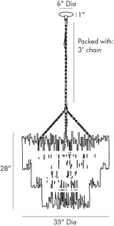 Prescott Three Tiered Chandelier