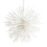 Finch Chandelier, 8-Light, White Wash Wood, White Iron, 43"W (89564 3JPWE)