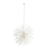 Finch Chandelier, 8-Light, White Wash Wood, White Iron, 43"W (89564 3JPWE)