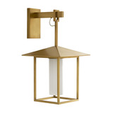 Temple Wall Sconce, 1-Light, Antique Brass, Opal Glass, 25"H (DB49011 3JNZC)