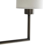Blade Wall Sconce, 2-Light, Aged Bronze, White Linen Shades, 26.5"H (DB49016 3JNXE)