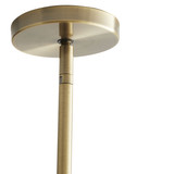 Filamento Chandelier, 6-Light, Natural Rattan, Antique Brass, 42"W (DK89925 3JPW9)