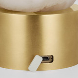 Visual Comfort & Co. Modern Collection Mina Alabaster Accent Rechargeable Table Lamp 