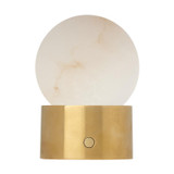 Visual Comfort & Co. Modern Collection Mina Alabaster Accent Rechargeable Table Lamp 