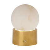 Visual Comfort & Co. Modern Collection Mina Alabaster Accent Rechargeable Table Lamp 
