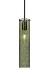 Juni 16 Stem Pendant, 1-Light, Bronze, Moss Bubble Glass, 3.5"W (1TT-JUNI16MS-BR 2ENAUZ)