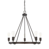Tanner Chandelier, 5-Light, Bronze, 26.5"W