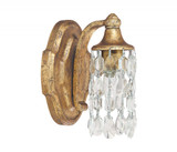 Blakely Bathroom Wall Sconce, 1-Light, Antique Gold, 7.75"H