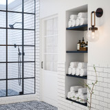 Beaufort Wall Sconce, 1-Light, Nordic Gray, Clear Glass, 17.75"H