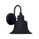 Brock Outdoor Wall Lantern, 1-Light, Black, 11.5"H