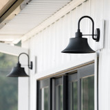 Brock Outdoor Wall Lantern, 1-Light, Black, 13.25"H